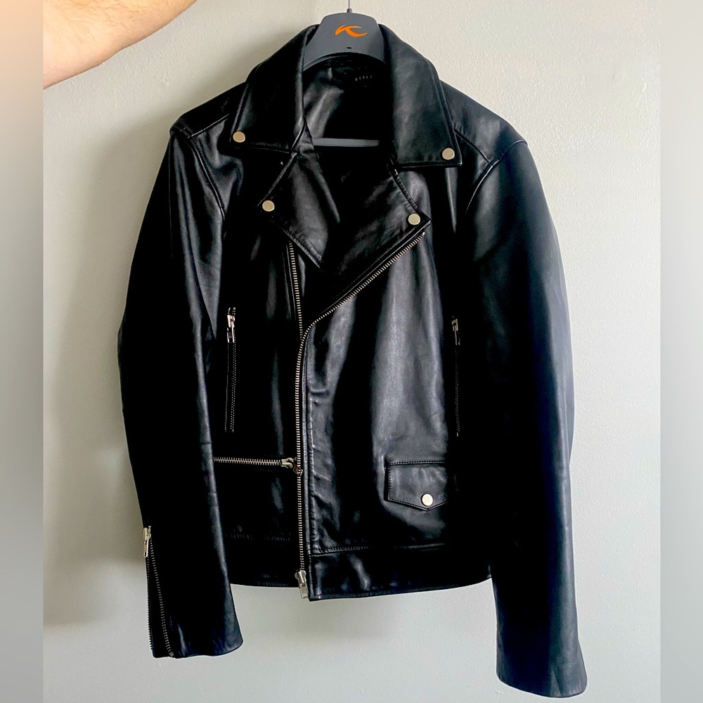 Black DSTLD leather jacket. Like new condition. Worn less than 5 times.